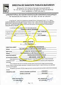 Sanitary notice for Angiography Laboratory